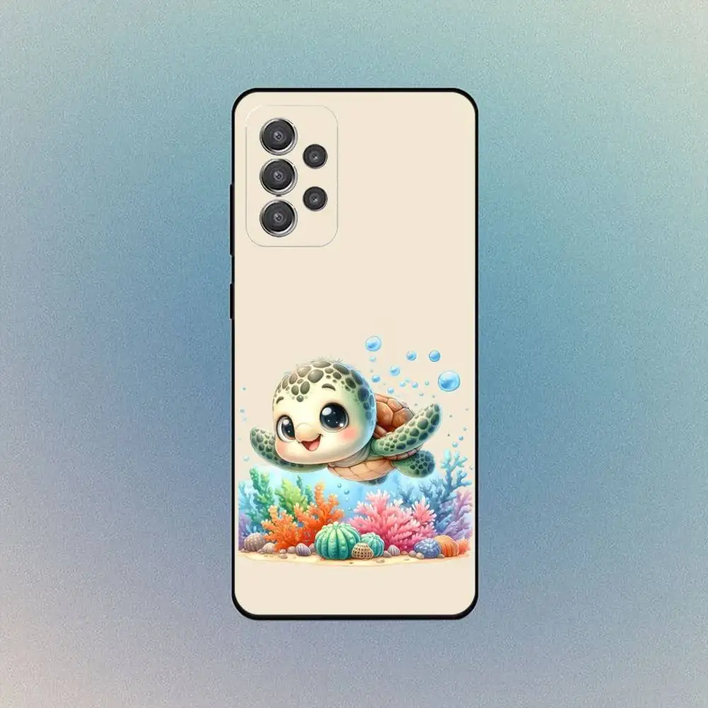 حافظة هاتف Baby T-Turtles لهاتف سامسونج جالاكسي S25، S24، S21، S22، S23، S30، مع غطاء حامل