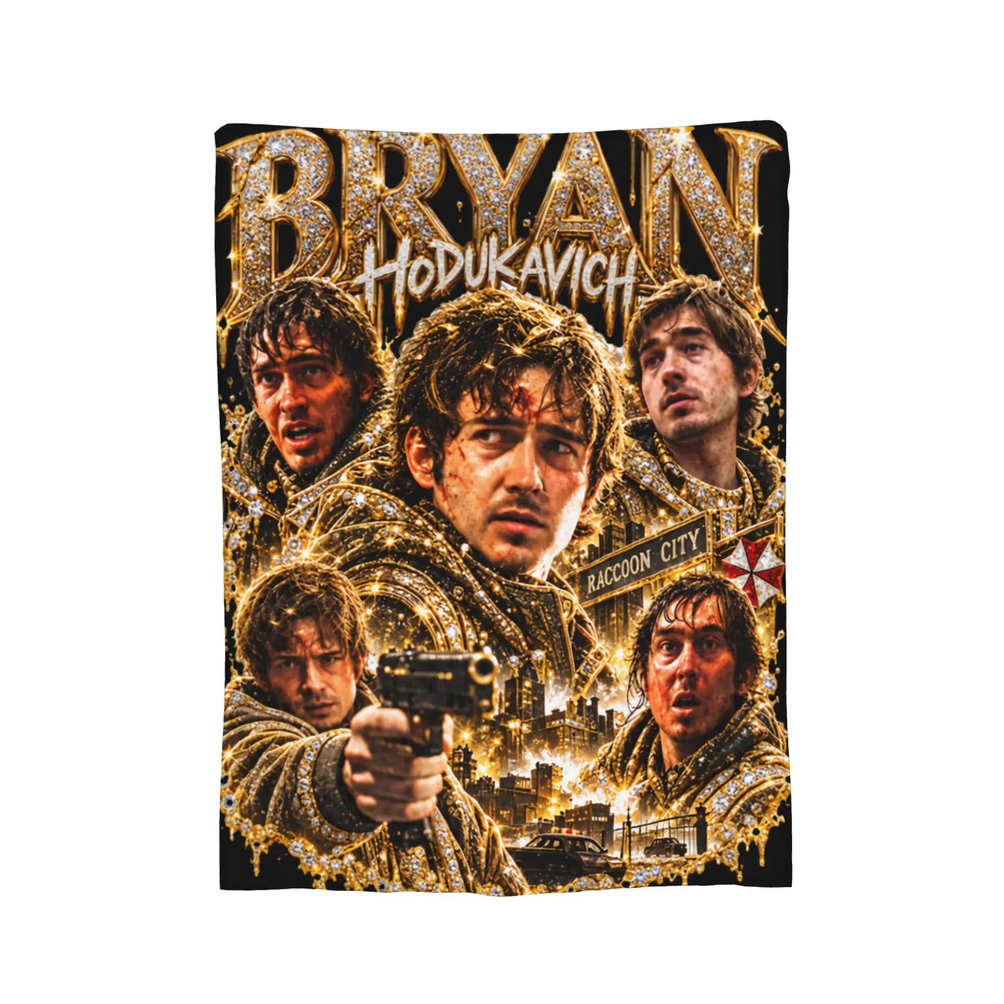 Bryan Hodukavich, Vintage Bryan Hodukavich Movie  Plush Blankets  Funny Throw Blanket for Home Hotel Sofa  125*100cm Bedspread