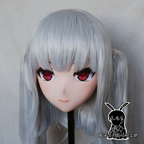 (KM530)Top Quality Handmade Female Resin Cosplay Japanese Role Play Kigurumi Mask Crossdresser Doll Transgender Mask