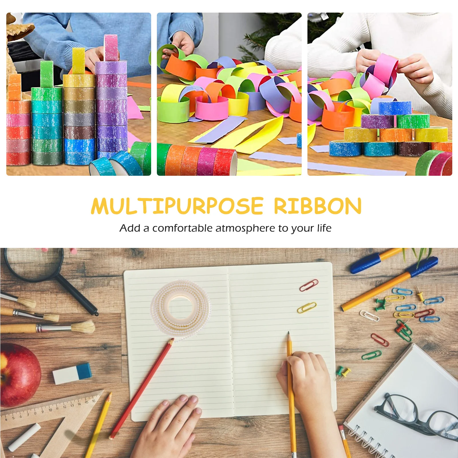 1 Roll Shiny Pearl Edging Ribbon for Flower Packaging Material Gift Box Decorative Ribbon for DIY Craft Sewing Handicrafts