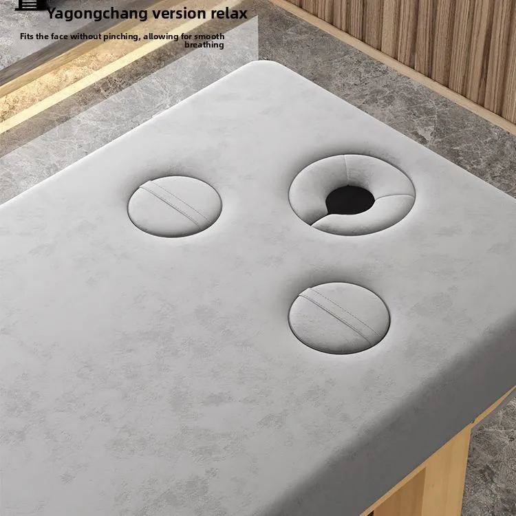 سرير تدليك من الخشب الصلب، طاولة علاج لصالونات التجميل، الطب الصيني، العلاج الطبيعي، الكى التايلاندي، سرير التجميل، سرير تدليك الرموش #4