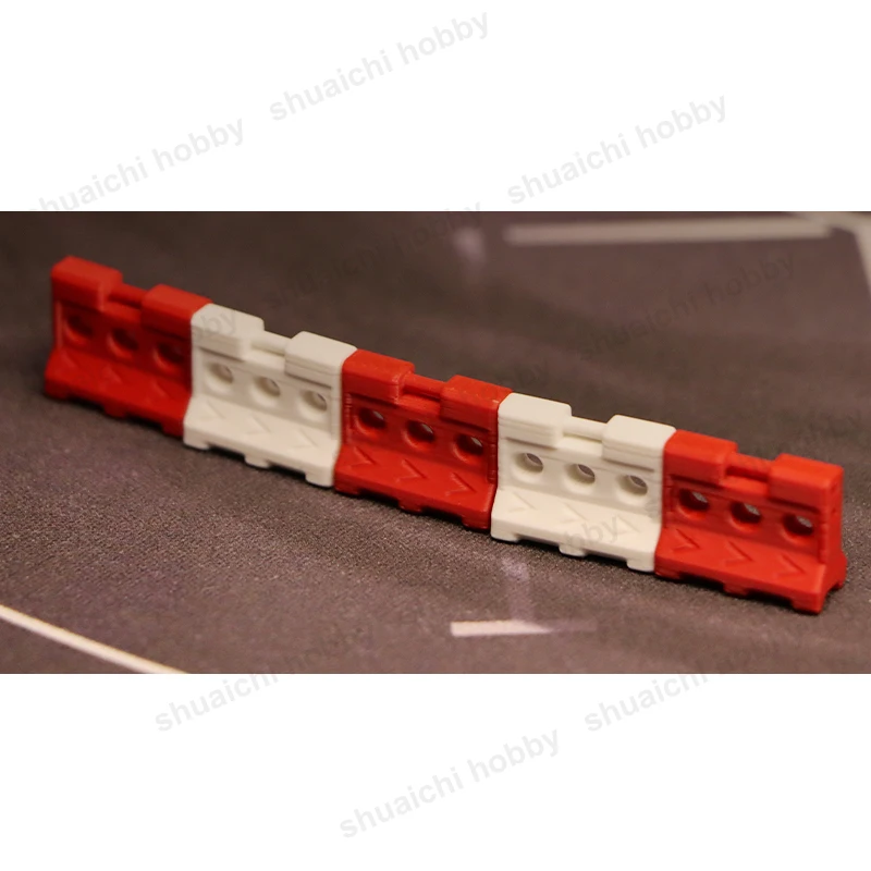 Simulated Road Barrier Kit for 1/64 Scale Runway Racing Car Model 3D Printed PLA Roadblock Diorama Scene DIY Upgrade Parts