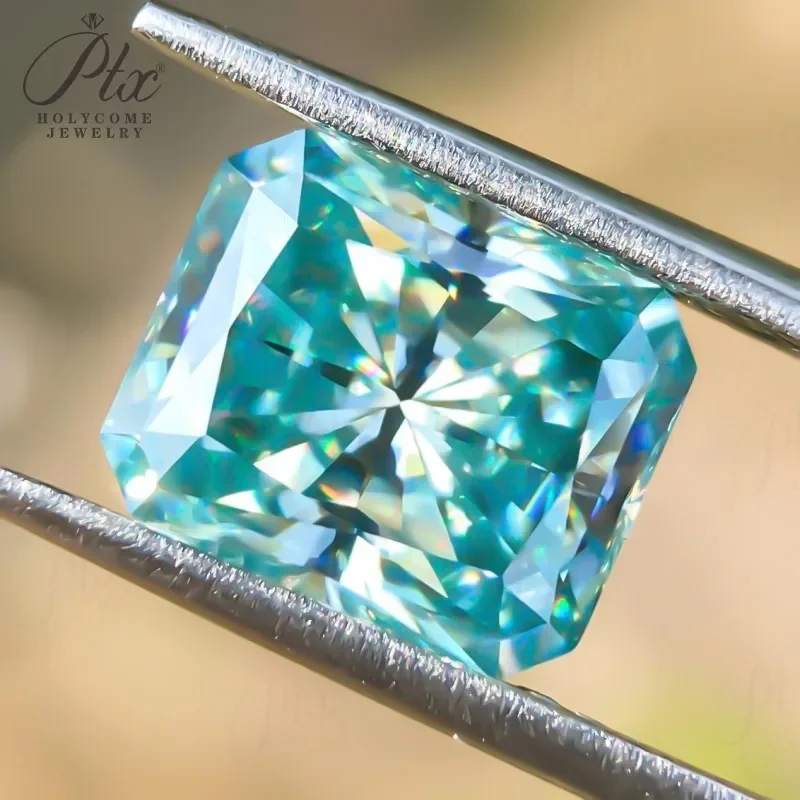 100% Moissanit-Diamant, Radiant-Schliff, 0,3-10 Karat, DIY-Ring, Halskette, Ohrringe, Hauptmaterialien, Großhandel, Perlen in Primärfarben – Detail 14