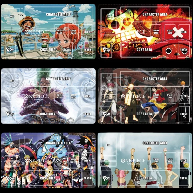 Цельный игровой коврик Luffy с прошитым краем для одного игрока, боевой карты OPCG Roronoa Zoro, 600x350 мм, боевая палитра, резиновый коврик для настольной игры