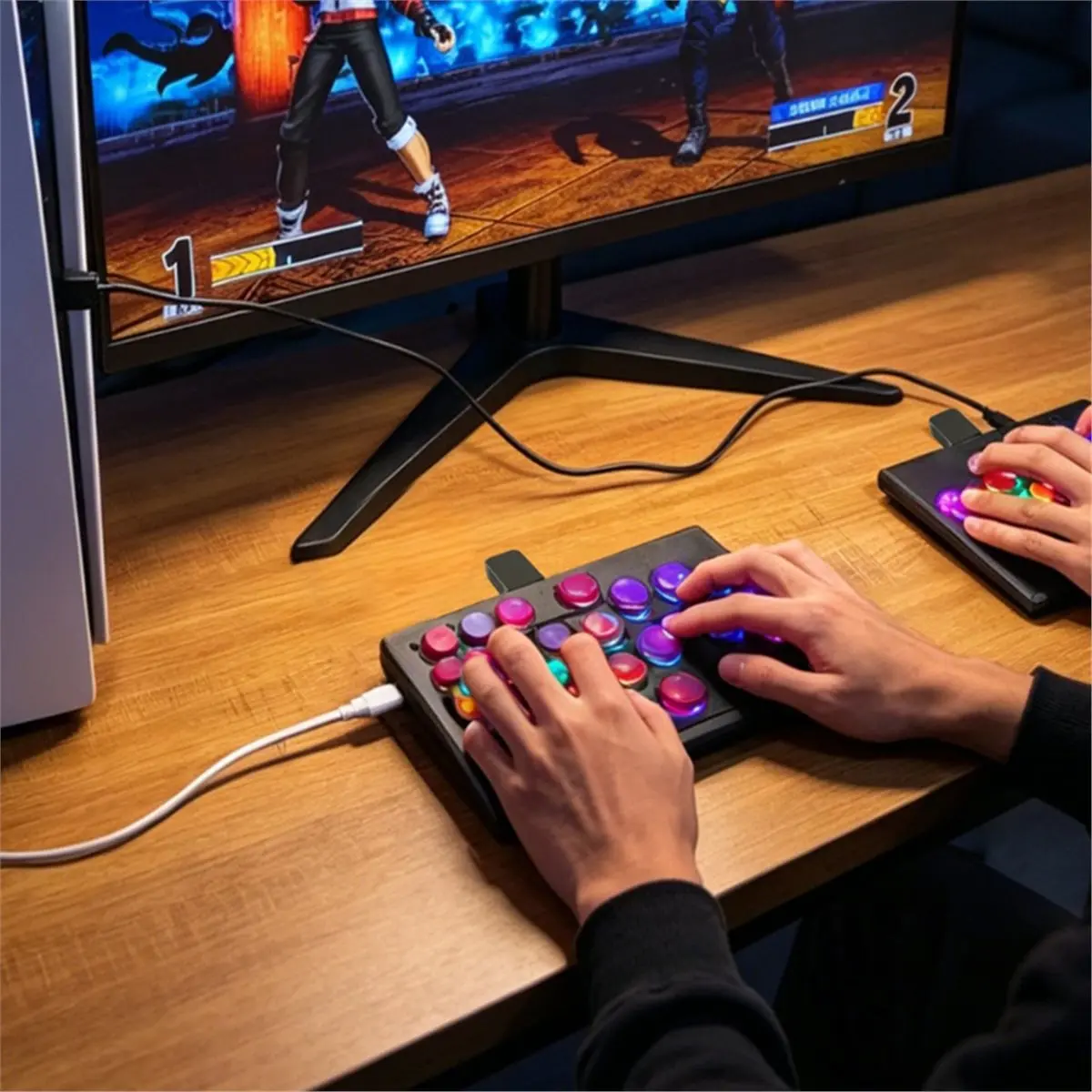 For Game USB Launcher Keyboard and Mouse Controls for All Games Dual-Directional 1000Hz Refresh Rate