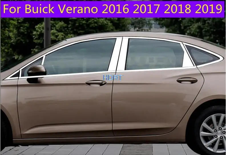 

Отделка окон автомобиля из нержавеющей стали, полоса, литье для Buick Verano 2016 2017 2018 2019 седан, аксессуары для стайлинга автомобиля, украшение