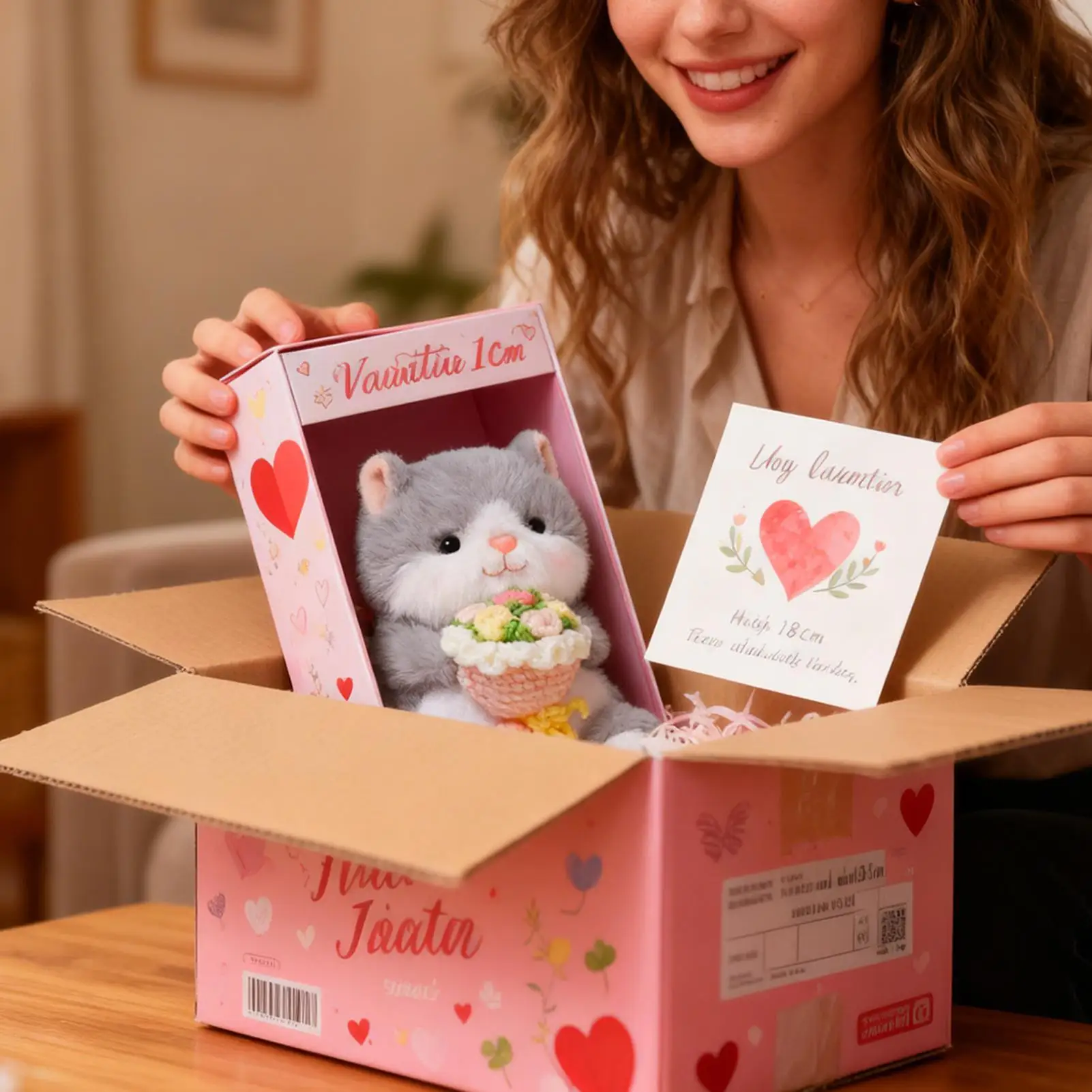 

Plush Stuffed Animals Cute Doll With Buoquet Valentines Day Plush Animals For Girlfriend Wife Girls Mother Wedding Valentines