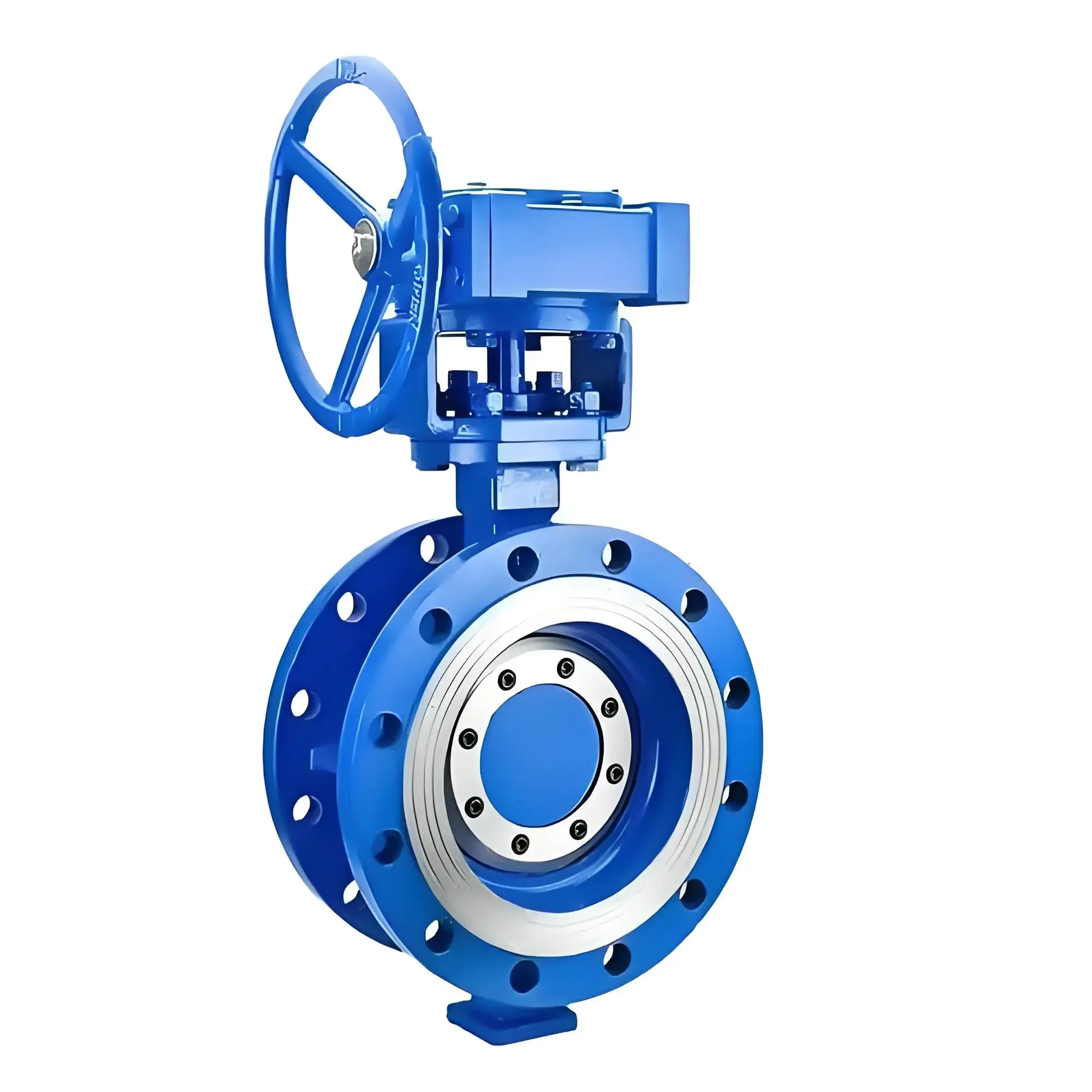 API609 D341X 18 inch 150lb manual worm gear ventilating butterfly cast steel  hard seal Triple Eccentric Flanged Butterfly Valve