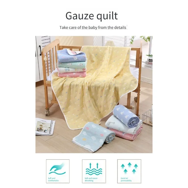 110x110 سنتيمتر الطفل الكرتون الشاش منشفة استحمام ستة طبقة الشاش البشكير عالية الجودة منشفة قطن لحاف بطانية ناعمة ومريحة #6