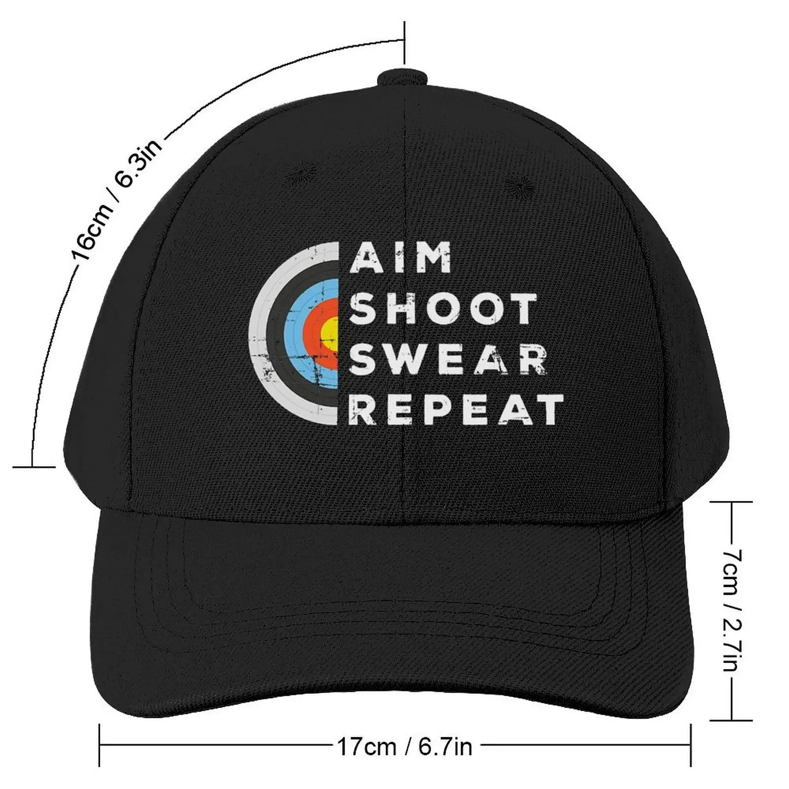 Aim Shoot Swear Repeat Archery Costume Archer Gift Archery Baseball Cap derby hat hard hat Hood Women's Beach Outlet Men's