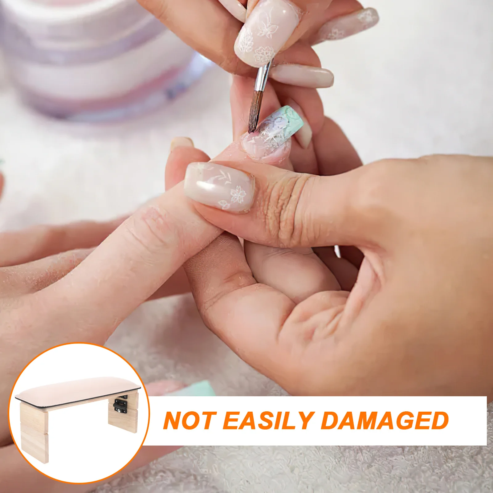 

Double Fold Nail Arm Rest Comfortable Manicure Hand Cushion Portable Nail Art Finger Rest Salon Tool Manicure Table