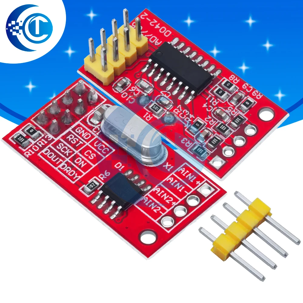AD7705 Dual 16 bit ADC data acquisition module programmable input gain SPI interface