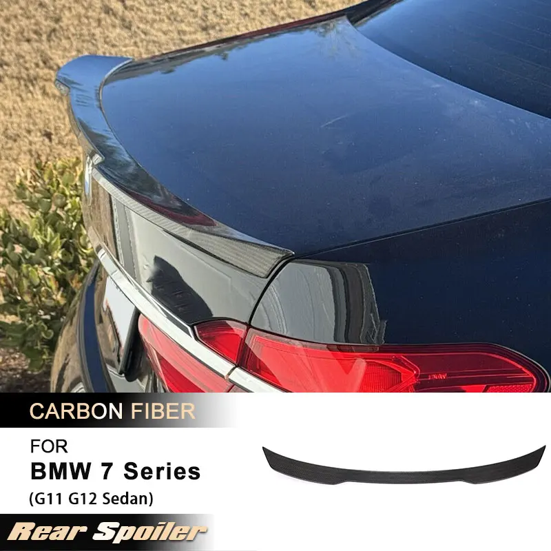 

Car Rear Trunk Spoiler Wings for BMW 7 Series G11 G12 Sedan 740i 750i 2016-2022 Rear Spoiler Boot Wing Lip Full Carbon Fiber