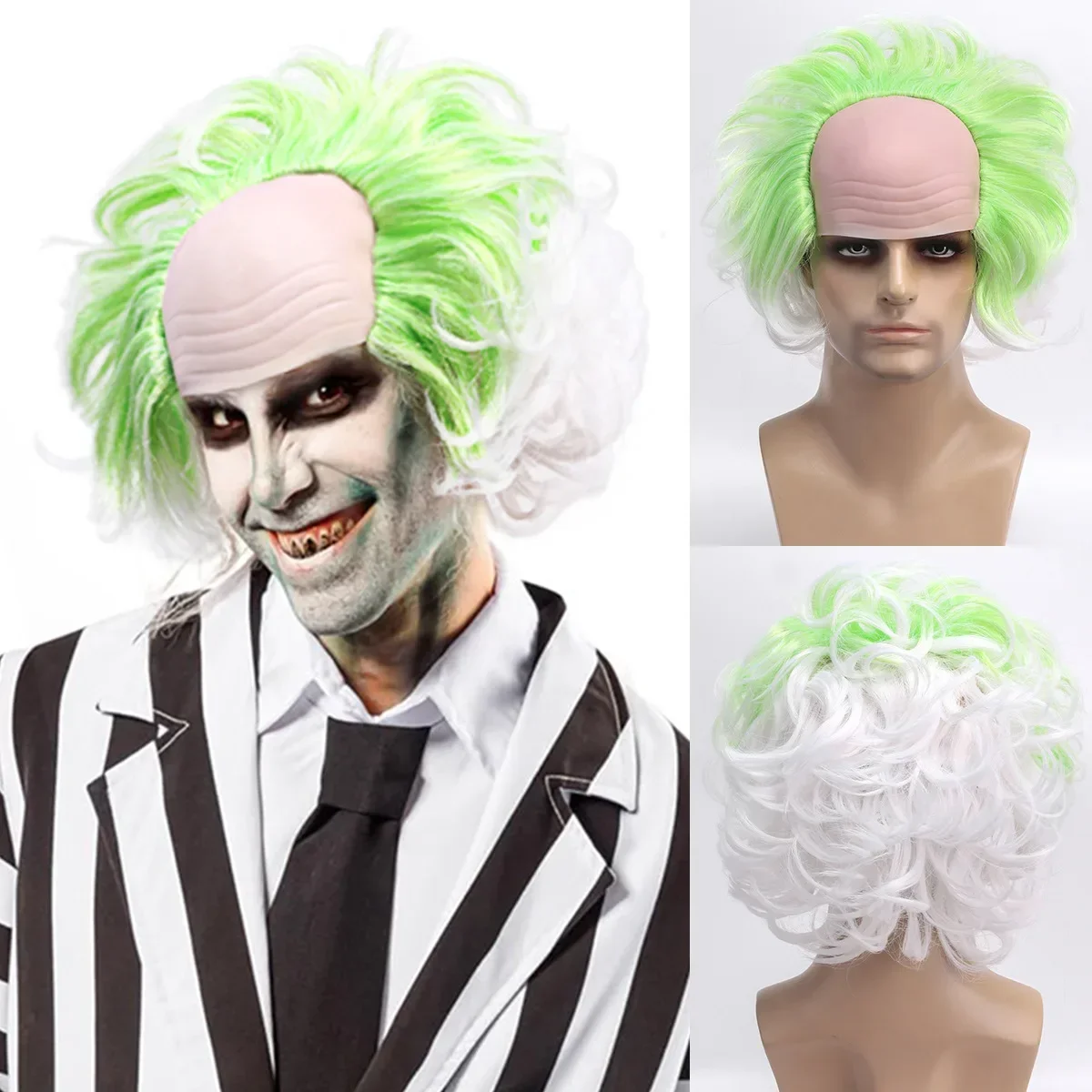 New Michael Keaton Cosplay Wig Novelty Underworld Mage COS Wig for Women Men Halloween Party Props