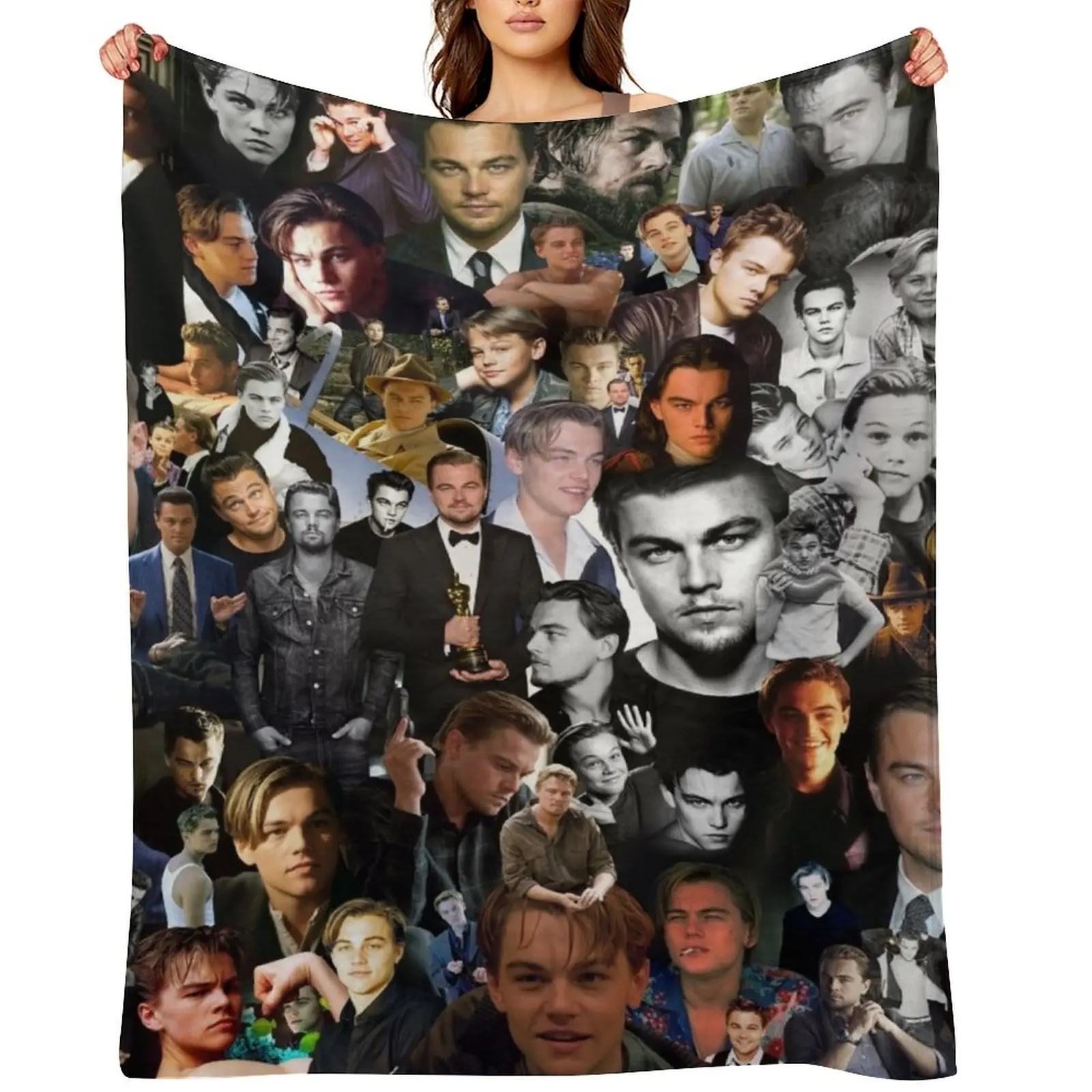 

Leo DiCaprio Throw Blanket Soft Hairys warm for winter Single Blankets