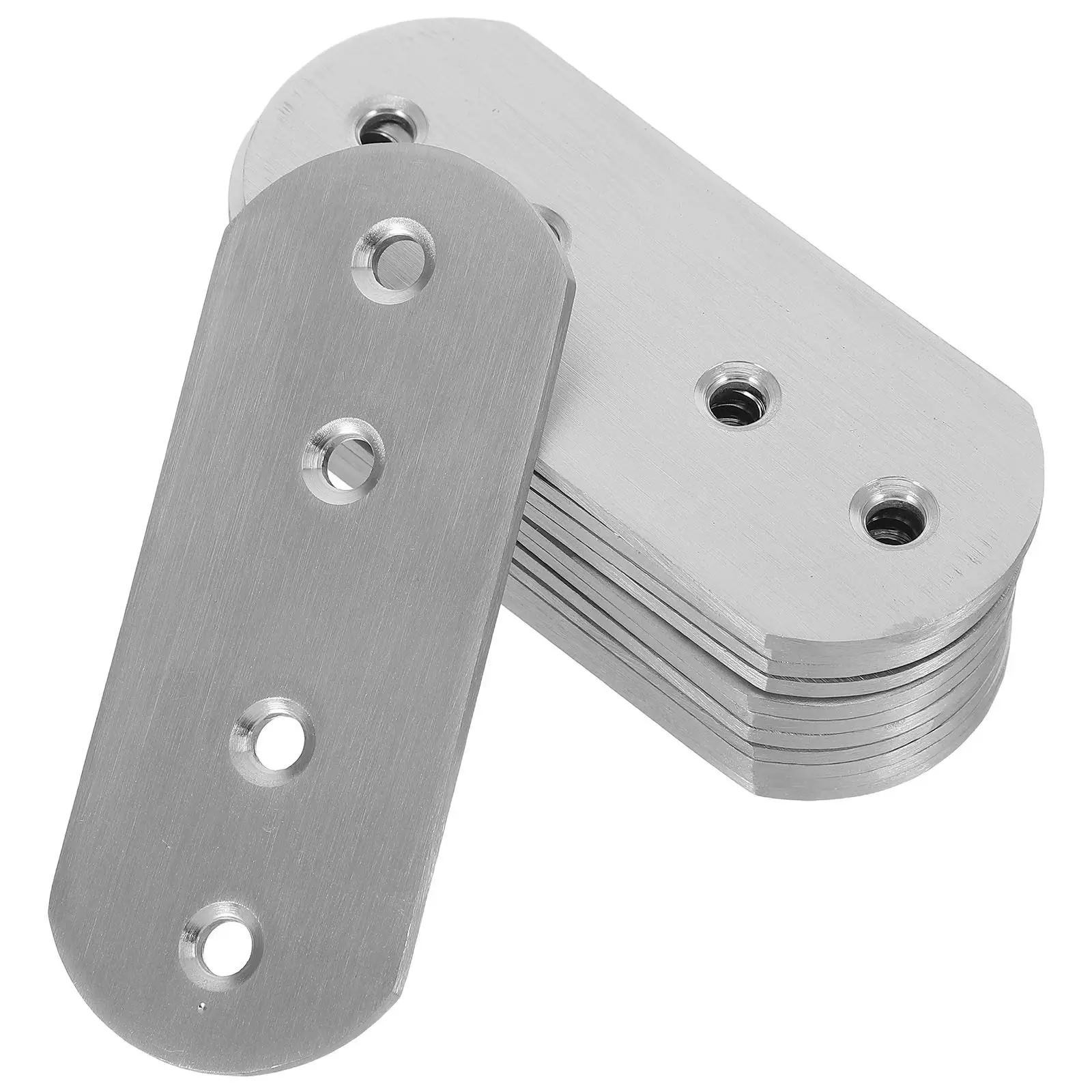 12Pcs Stainless Steel Flat Brace Mending Plates Furniture Joint Brackets Cabinet Repair Reinforcement Flat Metal Connector