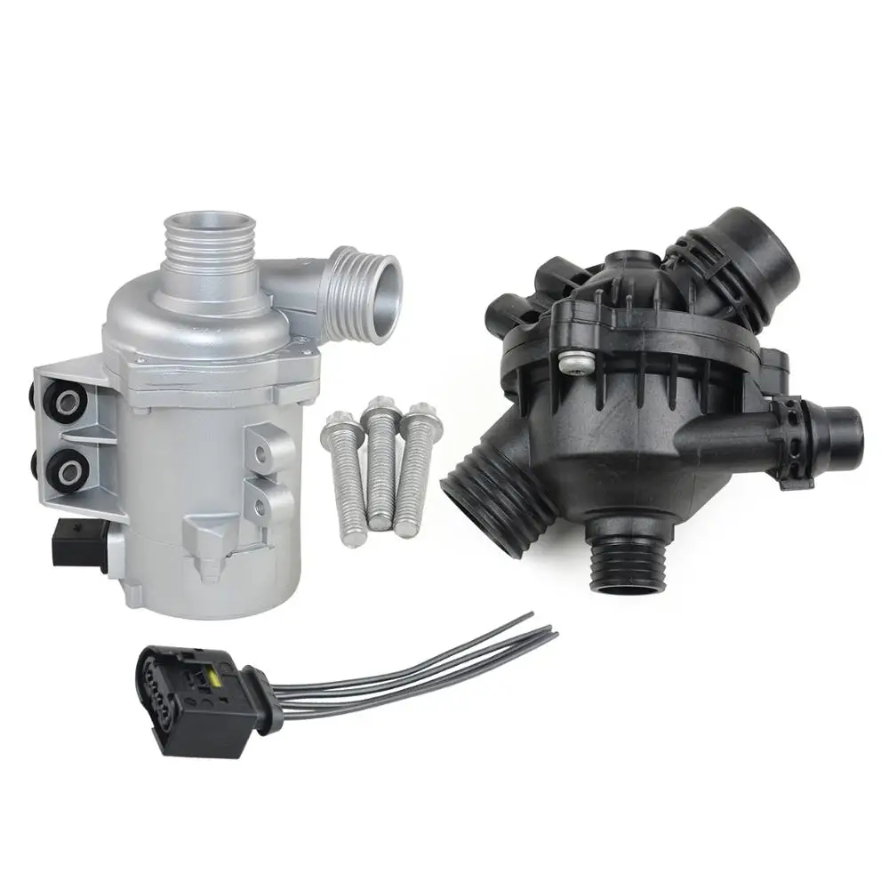 AP03 11517586925 Electric Water Pump+Thermostat Kit For BMW E60 E61 E81 E87 E90 E91 X1 X3 X5 Z4 325i 330i 525i 530i 630i 730i