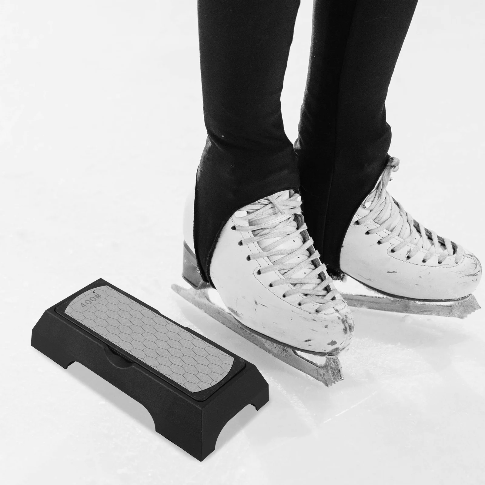 

1 Set Portable Ice Skate Wet Stone Grit Sturdy Material Stable Support Stand Easy Use Professional Results Adjustable