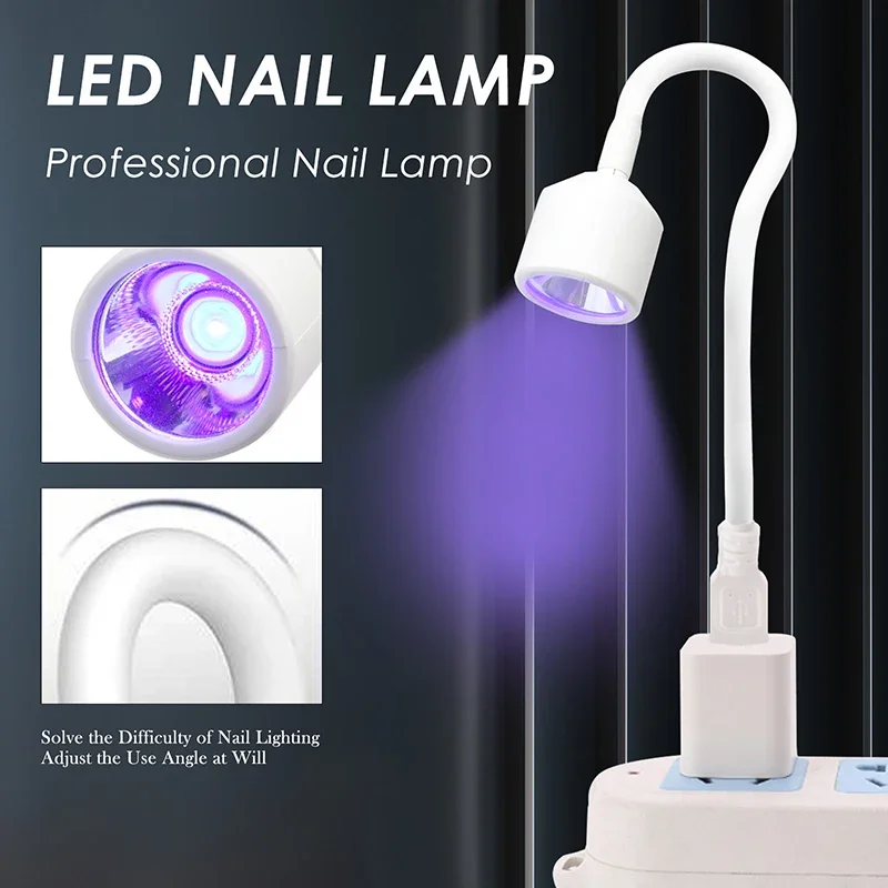 Minisuszarka do paznokci lampka USB UV/LED do paznokcie żelowe regulowana składana lampa do paznokci wygodna szybkoschnący suszarka do paznokci narzędzie do Manicure