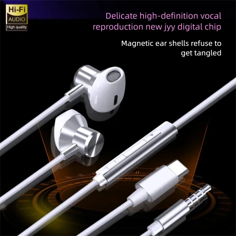 J118 Wired Earbuds with Type-C - Wired Earphone Mic recension och pris