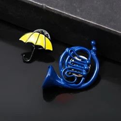 How I Met Your Mother Enamel Pins Brooch Yellow Umbrella Badge Brooches for Women Men Lapel Pin Jewelry Accessories