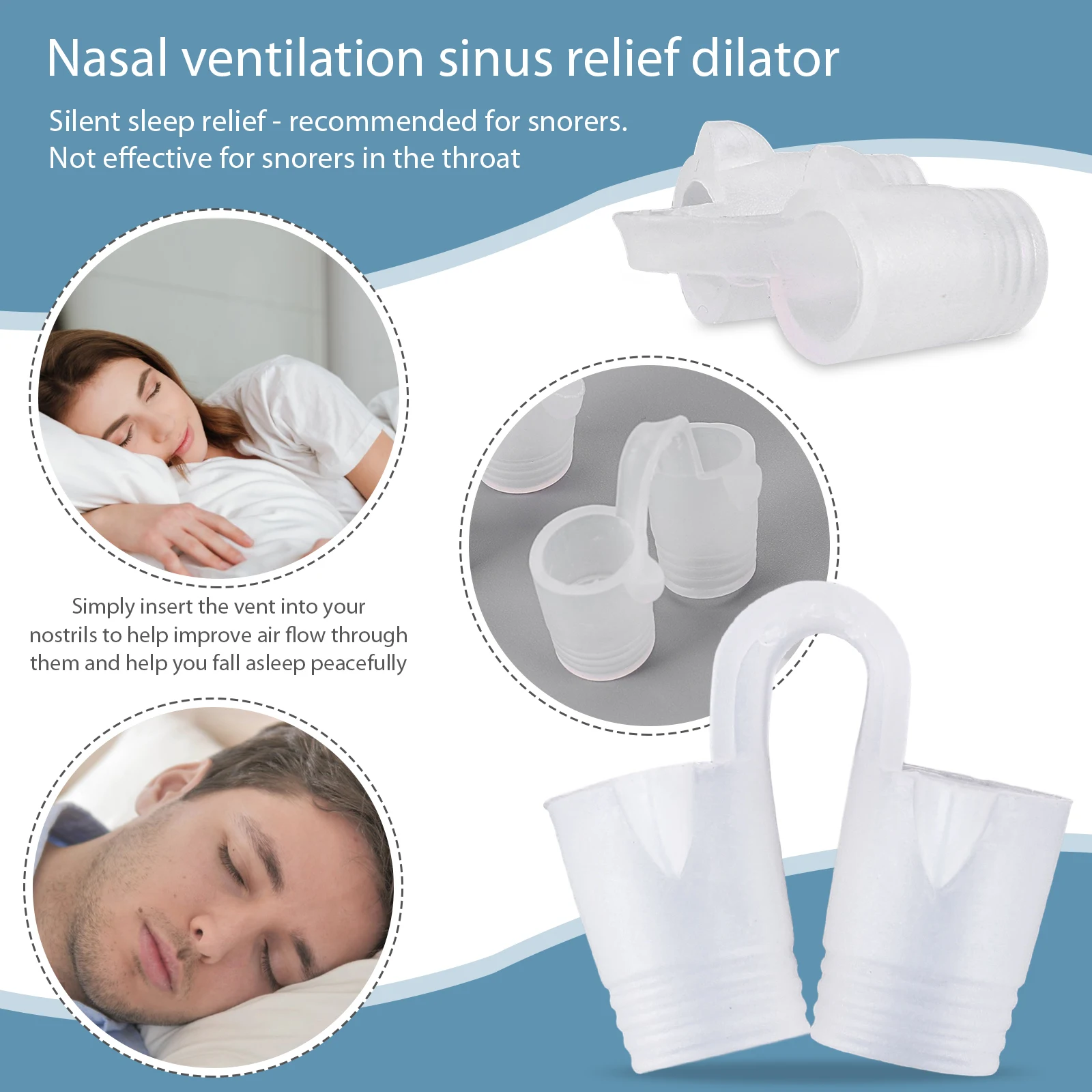 4 Pcs Reusable Snoring Device Enjoy A Peaceful Night Sleep Anti Snoring Breathe Easy Sleep Aid Nose Clip Nasal Dilators Device