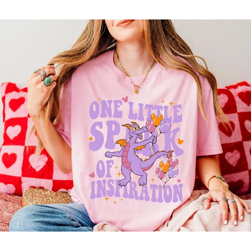 قميص Disney Figment Est 1983 One Little Spark، قميص Figment Epcot، قميص شخصية لطيف قمصان عائلة ديزني لاند مملكة الحيوانات