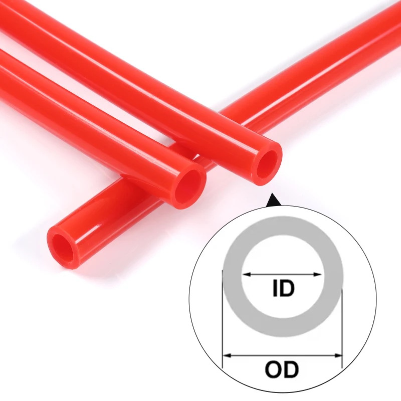 2/5m Food Grade Silicone Tube Red Diameter 0.5mm - 14mm Highly Transparent Capillary Odorless Flexible Silicone Rubber Hose