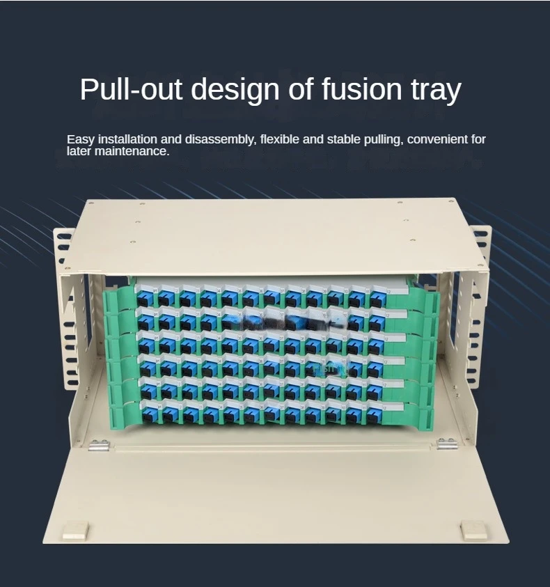 

19 inch 72 Core ODF OM1 OM2 OM3 OM4 Fiber Optic Distribution Frame FTTH Fiber Patch Panel Pigtail cold-rolled sheet customized