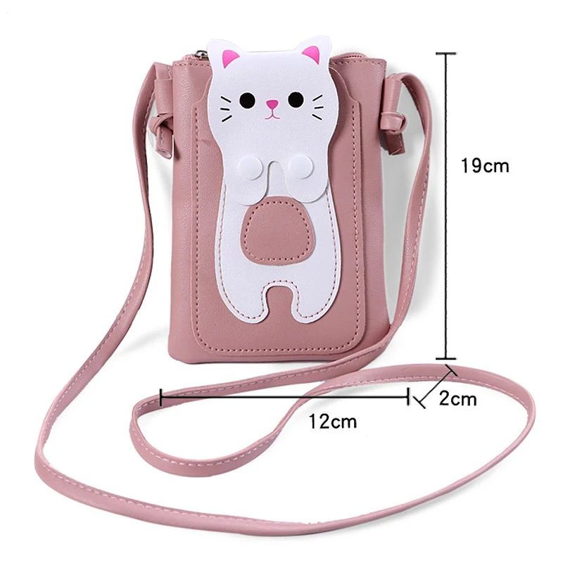 Borse per le donne New Lovely Cat Cartoon borsa a tracolla Fashion Handbag borse per cellulare portamonete borsa a tracolla in pelle per studenti