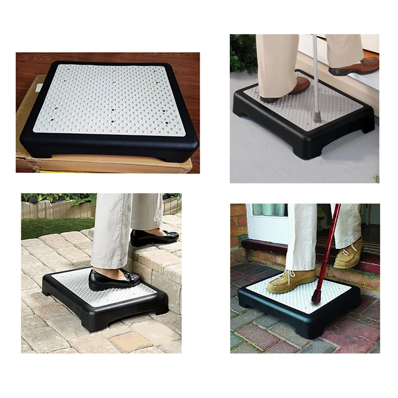 Indoor Outdoor Platform Step Stools For Elderly Senior, 3.5 Inch High Rise Stairs