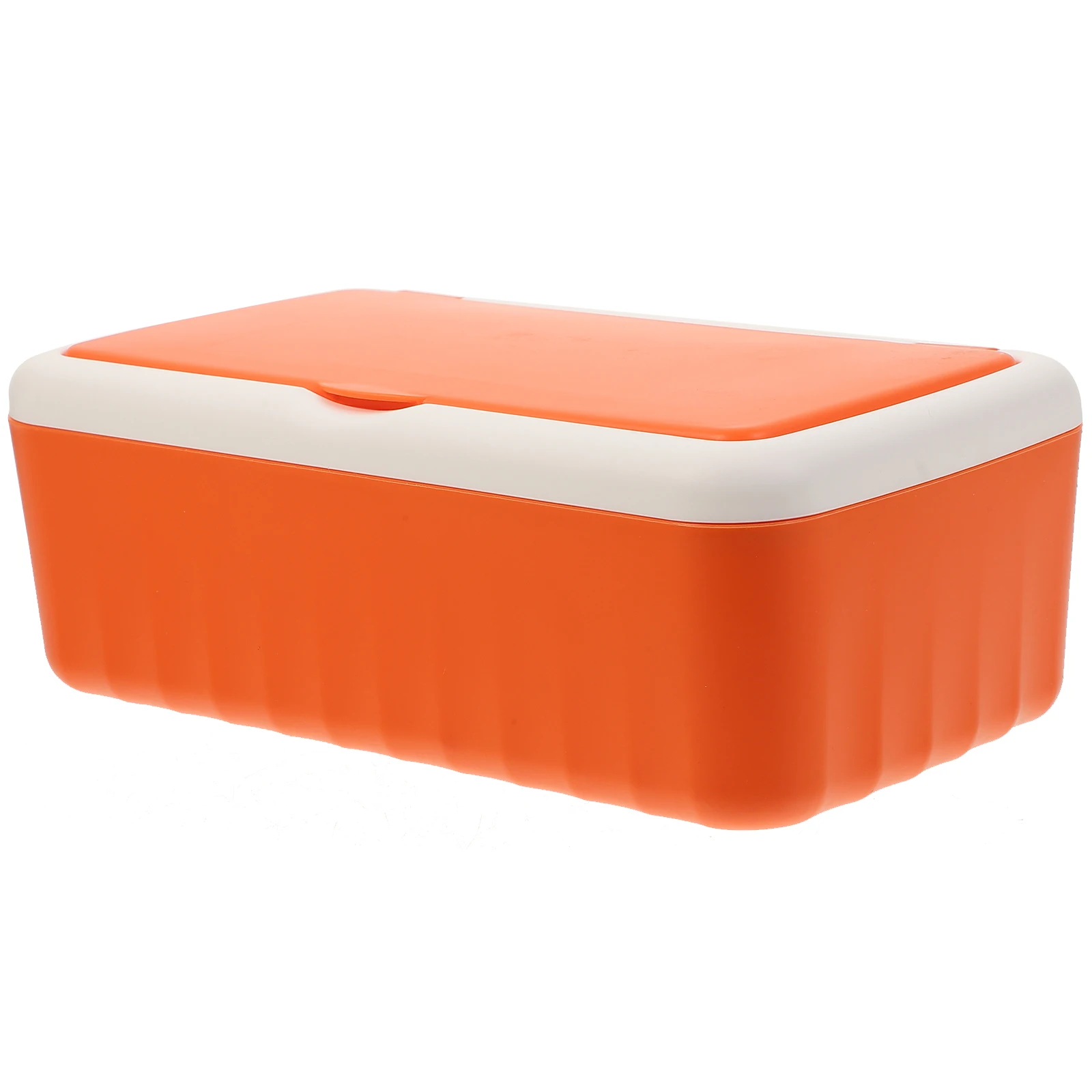 

Wet Tissue Box Large Capacity Sealed Dustproof Wipes Dispenser PP Material Orange Medium Size Travel Refillable Container