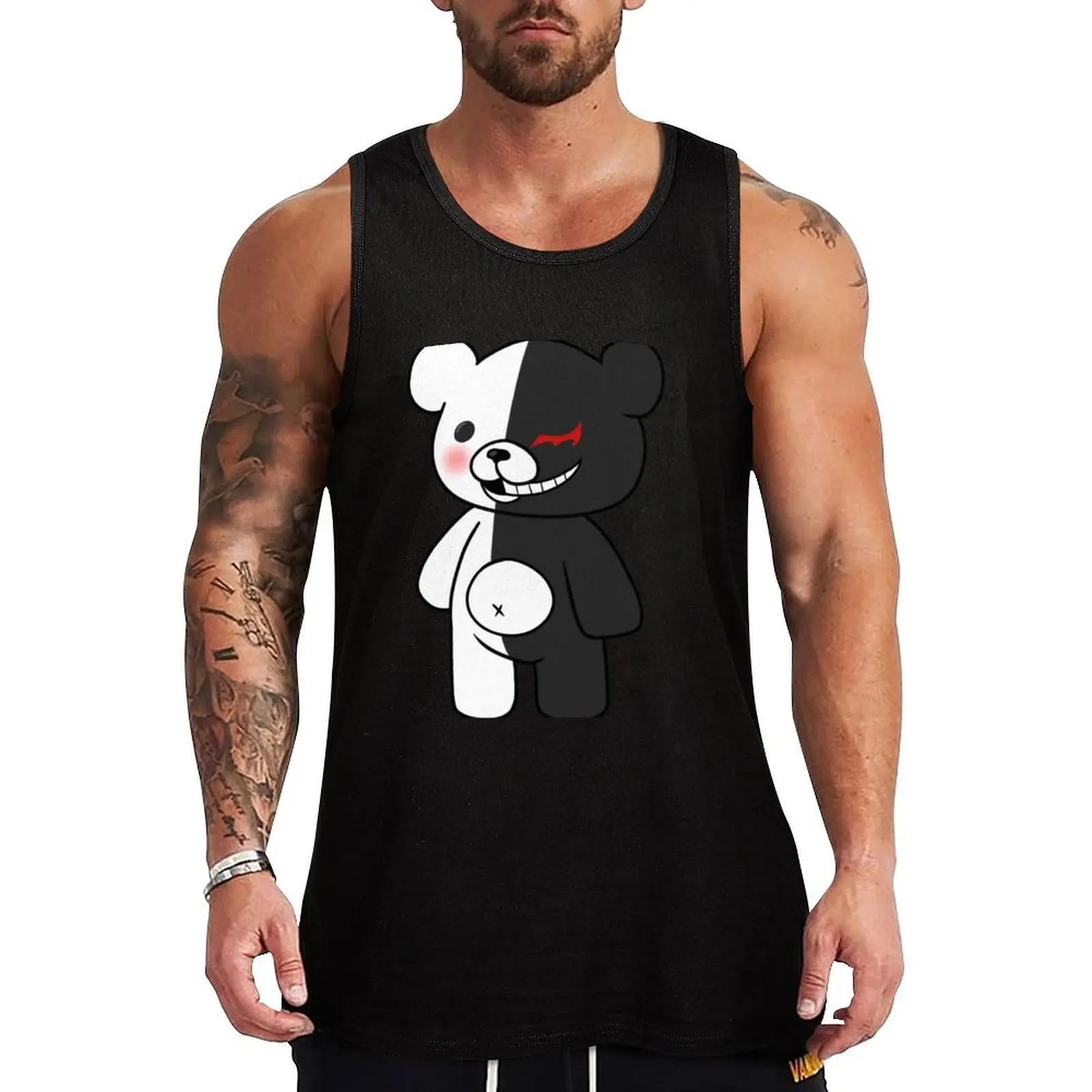 Monokuma Tank Top Athletic Sleeveless Shirt Gym Workout Quick Dry Tank Top