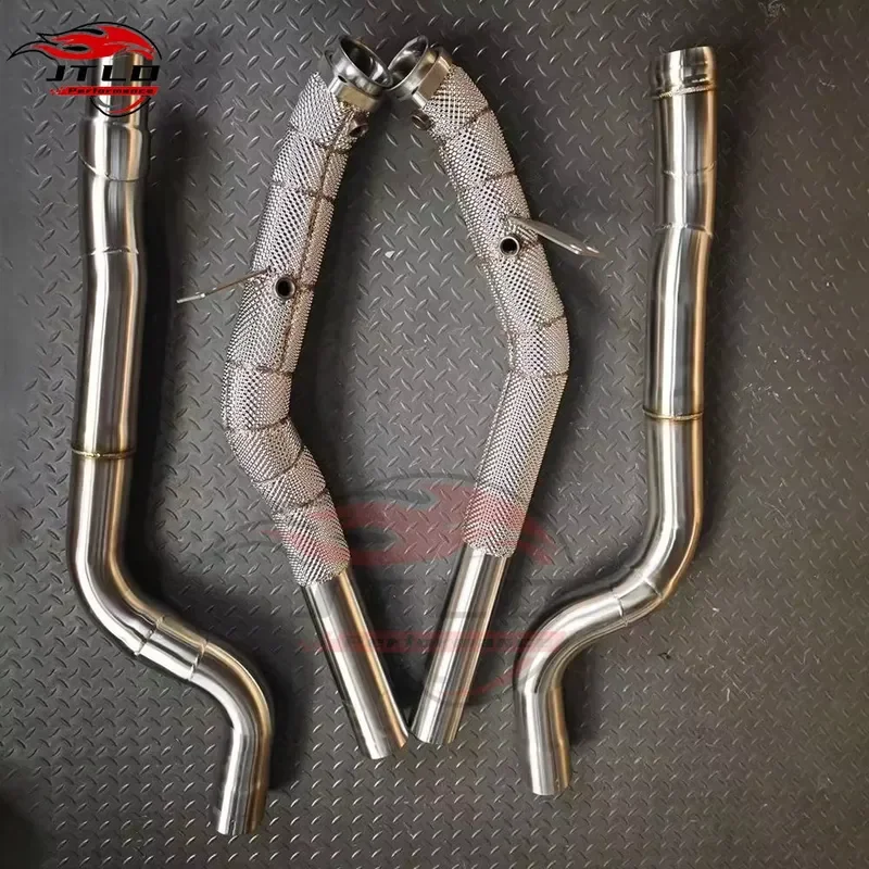 High-Flow Exhaust Downpipe for Mercedes-Benz CLS550 4.7L V8 M278 with OPF 304 Stainless Steel Performance Upgrade