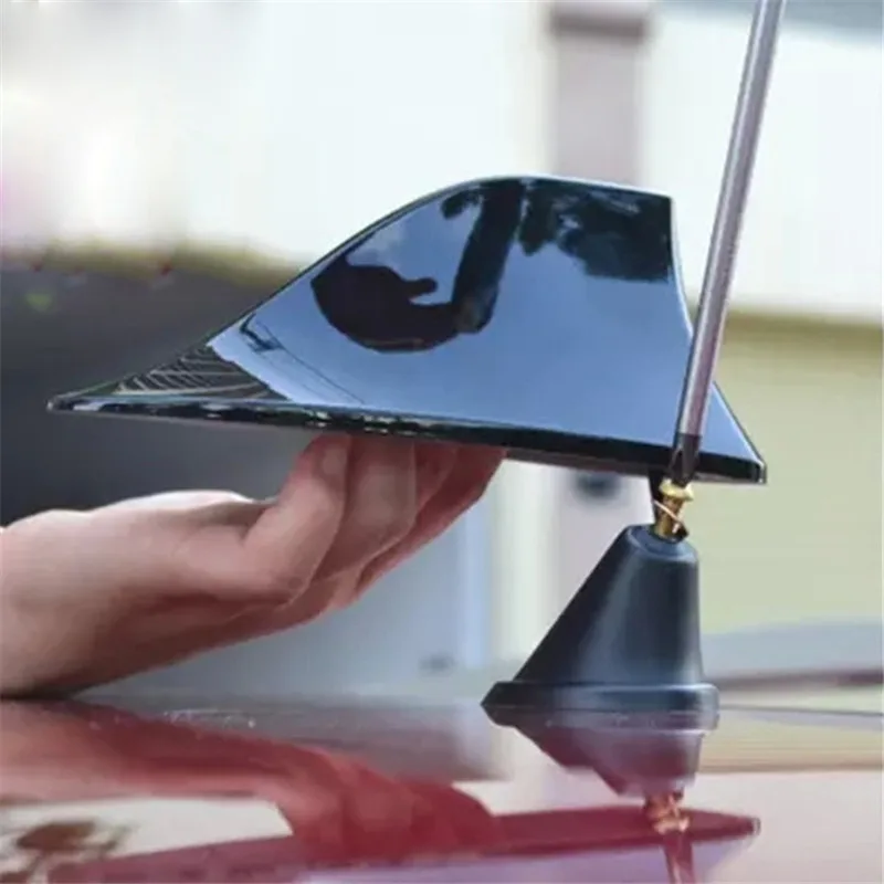 Universal Car Shark Fin Antenna  SharkRoof Antennas No Drilling Radio Car AM/FM Signal  Auto Radio Antenna  Roof Car Accessories