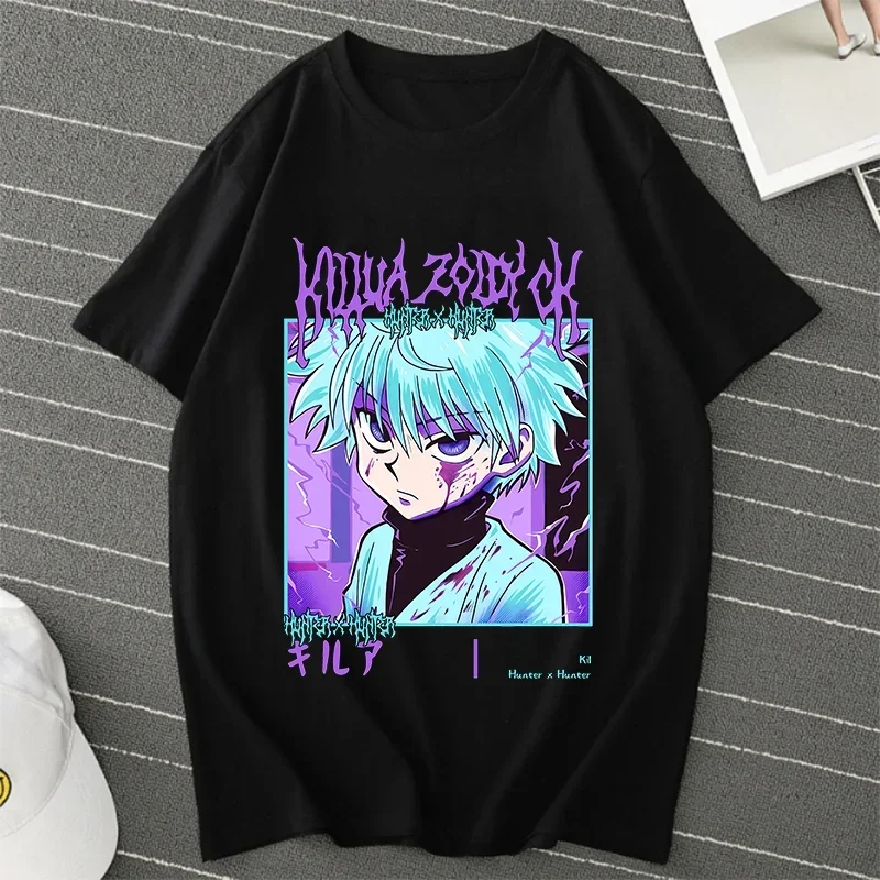 Anime Men T Shirts Hunter X Hunter Killua Zoldyck T-shirt Women Harajuku Kurapika Tshirt Anime Hisoka T Shirt Graphic Top Tees