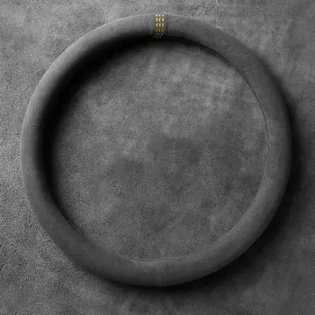 Kryty na volant auta, hovězí kůže, semiš, univerzální kryt volantu, 37-38 cm, prodyšné kryty řízení, autopříslušenství 10 nejlepší prodej Kryt volantu pro Suzuki Wagon R - №5