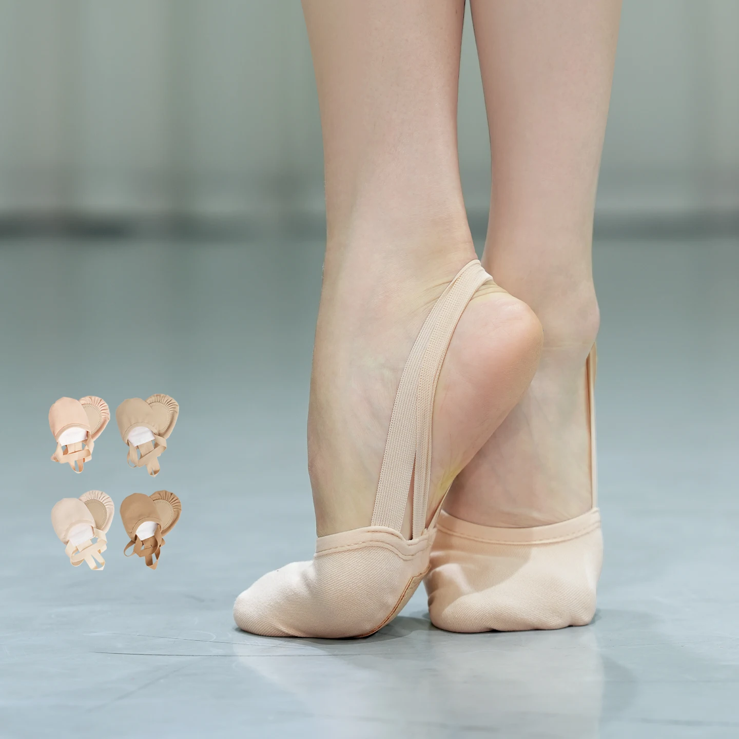 

Girls Women Half Ballet Shoes Soft Soled Half Shoes Ballroom Artistic Gym Shoes Kids Elastic Gymnastics Dance Shoes