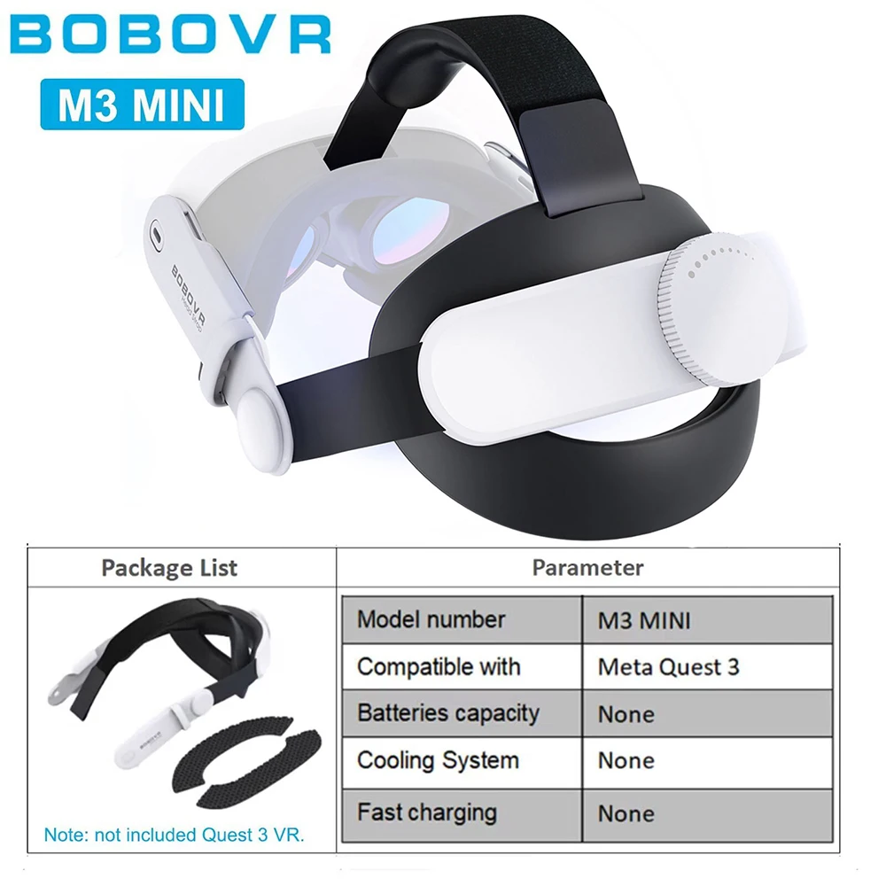 BOBOVR ヘッドストラップ メタクエスト 3 M3 最大 S3 プロスーパー