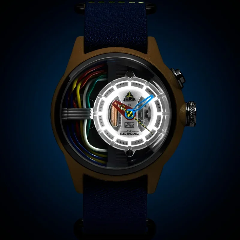 The Electricianz Watch Male Creative LED Lighting Trend Watch Light Luxury Niche ELZ Quartz Watch