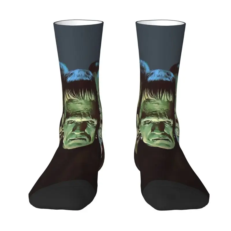 

Gang Of Monsters Men Women Crew Socks Unisex Kawaii Frankenstein Halloween Horror Movie Spring Summer Autumn Winter Dress Socks