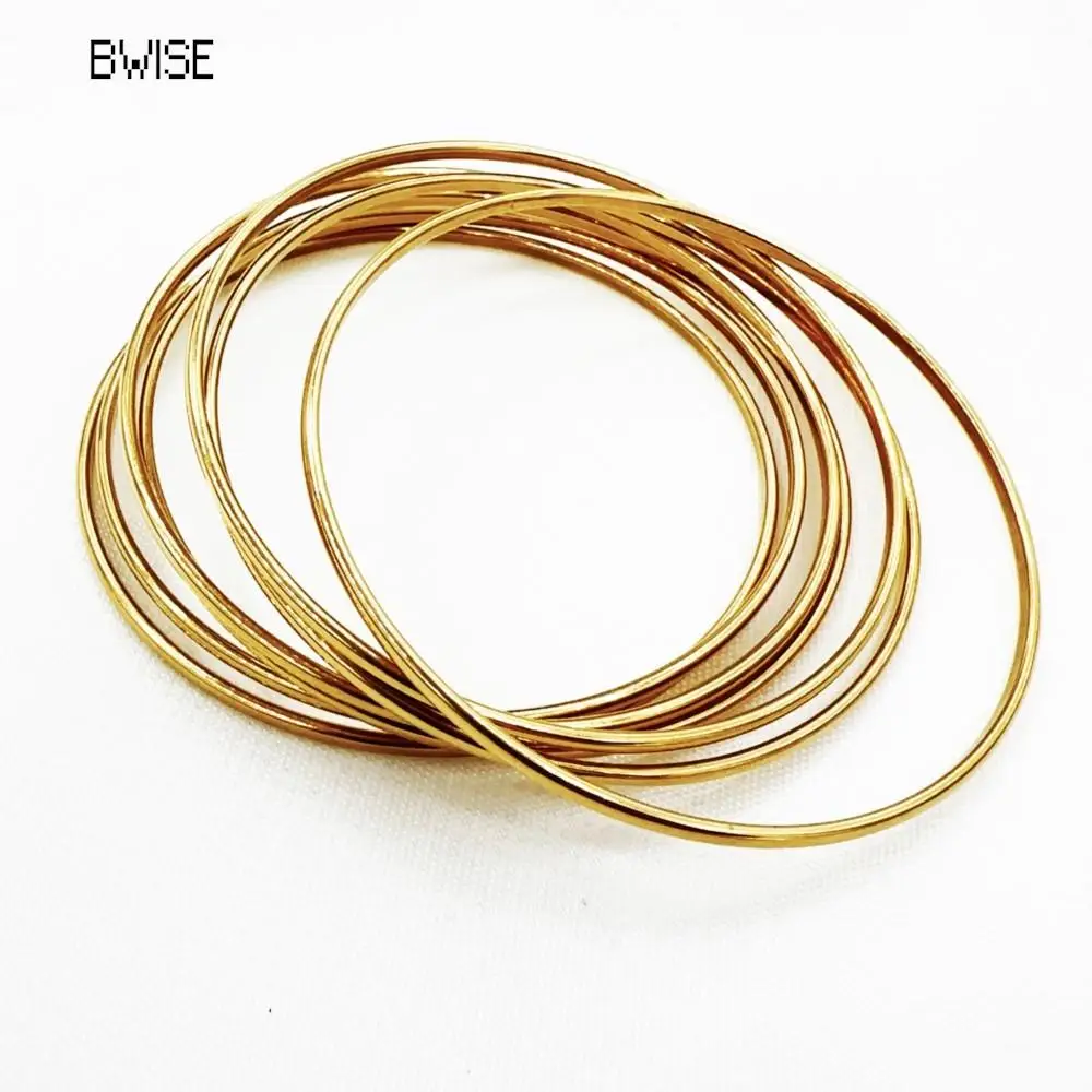 Fashionable Stainless Steel Bracelet For Women Round Minimalist Elegant Gold Color Bracelet Women\'s Accessories Popular Jewelry