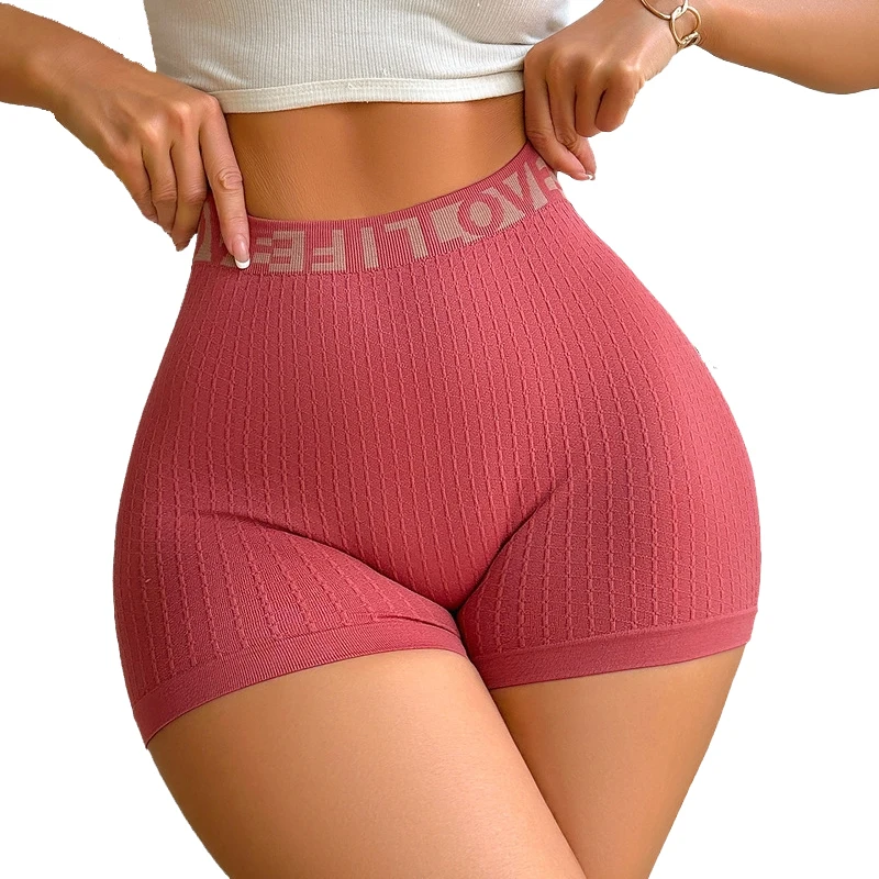 tichers Women High Waist Seamless Boyshort Underwear Ribbed Soft Breathable Boxer Briefs Anti-Chafe Panties Solid Color Lingerie