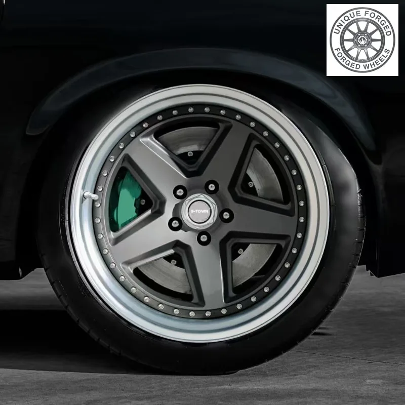 26 Style Forged 2‑Piece 18‑22 Inch Aluminum Car Wheels New Black Stain Five‑spoke Style Passenger Car For BMW For Benz