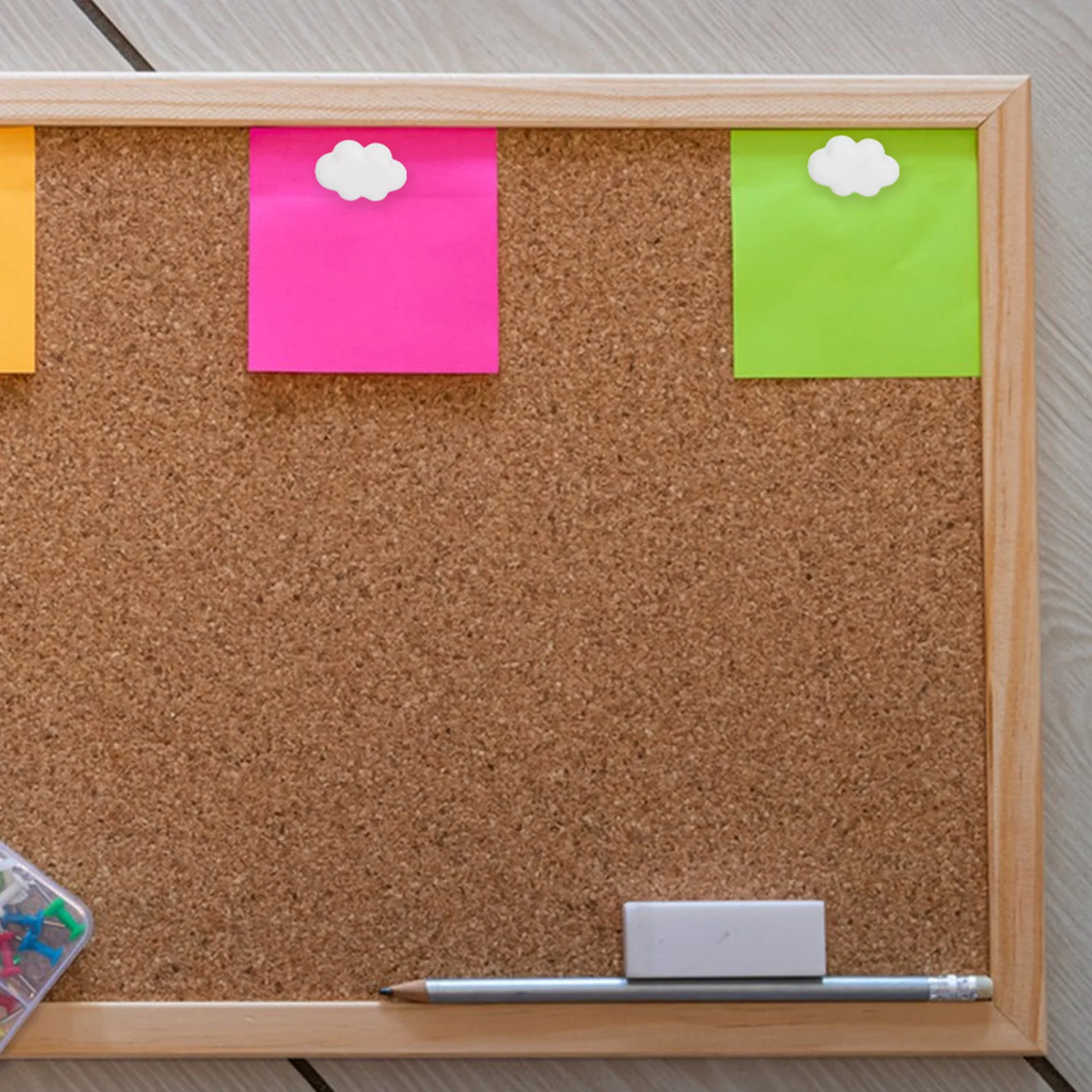 

10pcs Creative Thumbtacks White Cloud-Shaped Resin Decorative Push Pins For Bulletin Board Office Home School Diy Wall