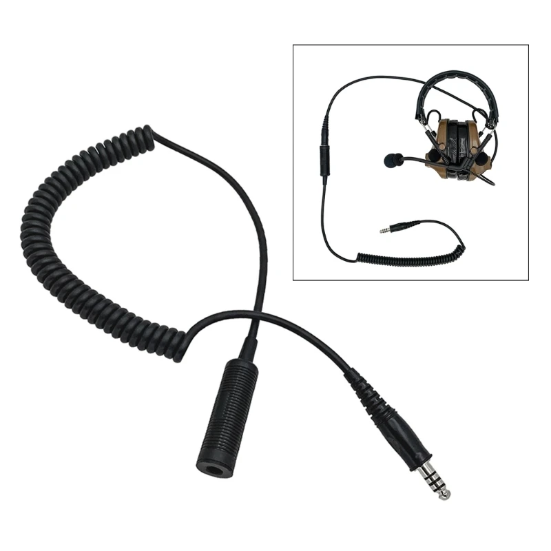 3.5mm to U-174 for Z-Tactical Tca-sky Peltor Plug Headphones Headset Extension Cable,39Inches Long Dropship