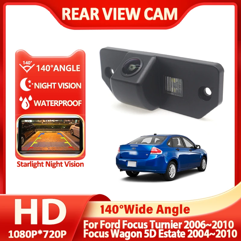 Cámara de matrícula de visión trasera de marcha atrás de coche CCD para Ford Focus Turnier 2006 ~ 2010 para Focus Wagon 5D Estate 2004 ~ 2010 Accesorios