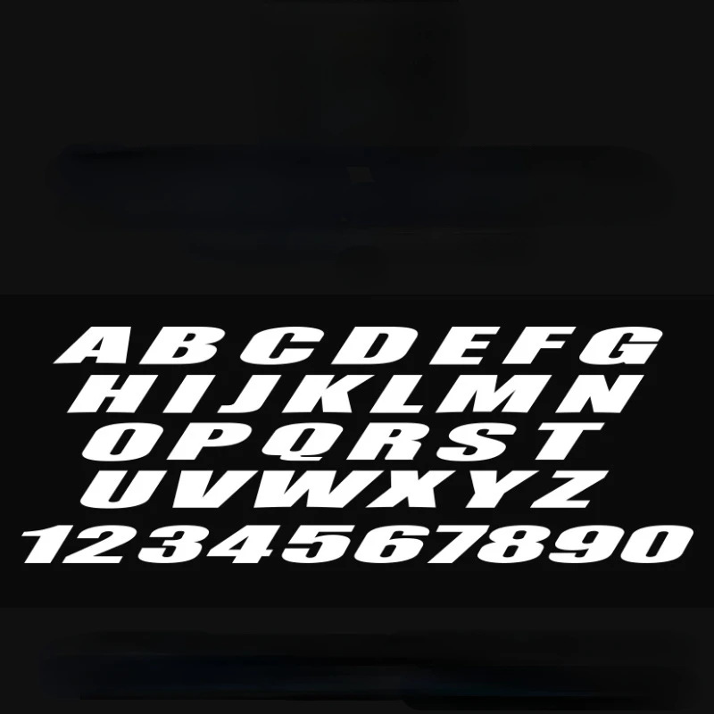 1 Sticker Car and Sticker DIY Alpha-numeric Sticker Waterproof Outer Letter Motorcycle Car Bicycle Tire Sticker Wheel Sticker