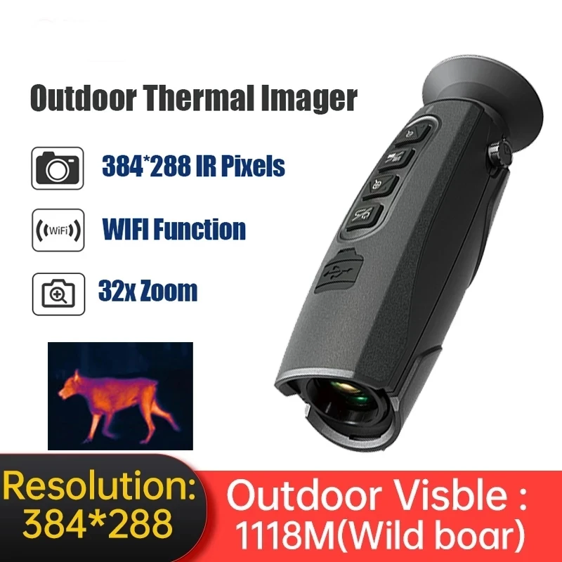 T-72 Thermal Camera Hunt Night Vision Monocular Thermal Imager for Hunting Wild Boar Wolf Rabbit and Outdoor Observation 384x288