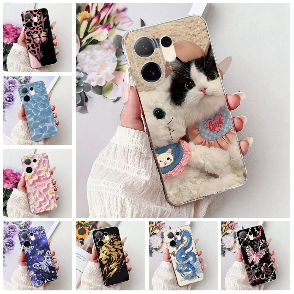 

Чехол для Vivo V60 5G, прозрачный роскошный модный чехол с бабочкой Love, милый крутой чехол с рисунком для мальчиков и девочек, чехол для телефона V60 Vivo